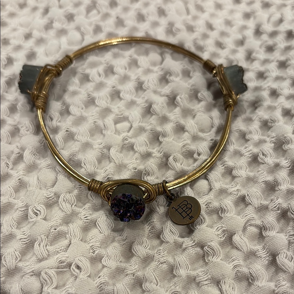 Bourbon and Bowties Gold and Purple Charm Bracelet